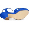 image:imageAllegra K Womens Platform Chunky Heels Slingback Sandals  Faux Suede Upper 41 inches Heels for Women Crisscross Strap Block Heel Summer Comfortable PlatformDeep Blue