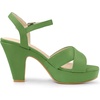 image:imageAllegra K Womens Platform Chunky Heels Slingback Sandals  Faux Suede Upper 41 inches Heels for Women Crisscross Strap Block Heel Summer Comfortable PlatformOlive Green