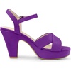 image:imageAllegra K Womens Platform Chunky Heels Slingback Sandals  Faux Suede Upper 41 inches Heels for Women Crisscross Strap Block Heel Summer Comfortable PlatformPurple