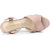 image:imageAllegra K Womens Platform Chunky Heels Slingback Sandals  Faux Suede Upper 41 inches Heels for Women Crisscross Strap Block Heel Summer Comfortable PlatformDust Pink