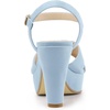 image:imageAllegra K Womens Platform Chunky Heels Slingback Sandals  Faux Suede Upper 41 inches Heels for Women Crisscross Strap Block Heel Summer Comfortable PlatformSky Blue