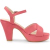 image:imageAllegra K Womens Platform Chunky Heels Slingback Sandals  Faux Suede Upper 41 inches Heels for Women Crisscross Strap Block Heel Summer Comfortable PlatformWatermelon Red