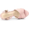 image:imageAllegra K Womens Platform Chunky Heels Slingback Sandals  Faux Suede Upper 41 inches Heels for Women Crisscross Strap Block Heel Summer Comfortable PlatformLight Pink