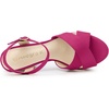 image:imageAllegra K Womens Platform Chunky Heels Slingback Sandals  Faux Suede Upper 41 inches Heels for Women Crisscross Strap Block Heel Summer Comfortable PlatformHotpink