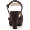 image:imageAllegra K Womens Platform Chunky Heels Slingback Sandals  Faux Suede Upper 41 inches Heels for Women Crisscross Strap Block Heel Summer Comfortable PlatformCoffee