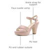 image:imageAllegra K Womens Platform Chunky Heels Slingback Sandals  Faux Suede Upper 41 inches Heels for Women Crisscross Strap Block Heel Summer Comfortable PlatformDust Pink