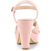 image:imageAllegra K Womens Platform Chunky Heels Slingback Sandals  Faux Suede Upper 41 inches Heels for Women Crisscross Strap Block Heel Summer Comfortable PlatformLight Pink
