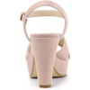 image:imageAllegra K Womens Platform Chunky Heels Slingback Sandals  Faux Suede Upper 41 inches Heels for Women Crisscross Strap Block Heel Summer Comfortable PlatformDust Pink