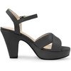 image:imageAllegra K Womens Platform Chunky Heels Slingback Sandals  Faux Suede Upper 41 inches Heels for Women Crisscross Strap Block Heel Summer Comfortable PlatformGrey