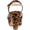 image:imageAllegra K Womens Platform Chunky Heels Slingback Sandals  Faux Suede Upper 41 inches Heels for Women Crisscross Strap Block Heel Summer Comfortable PlatformLeopard