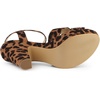 image:imageAllegra K Womens Platform Chunky Heels Slingback Sandals  Faux Suede Upper 41 inches Heels for Women Crisscross Strap Block Heel Summer Comfortable PlatformLeopard