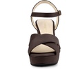 image:imageAllegra K Womens Platform Chunky Heels Slingback Sandals  Faux Suede Upper 41 inches Heels for Women Crisscross Strap Block Heel Summer Comfortable PlatformCoffee