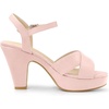image:imageAllegra K Womens Platform Chunky Heels Slingback Sandals  Faux Suede Upper 41 inches Heels for Women Crisscross Strap Block Heel Summer Comfortable PlatformLight Pink
