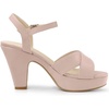 image:imageAllegra K Womens Platform Chunky Heels Slingback Sandals  Faux Suede Upper 41 inches Heels for Women Crisscross Strap Block Heel Summer Comfortable PlatformDust Pink