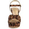 image:imageAllegra K Womens Platform Chunky Heels Slingback Sandals  Faux Suede Upper 41 inches Heels for Women Crisscross Strap Block Heel Summer Comfortable PlatformLeopard