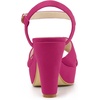 image:imageAllegra K Womens Platform Chunky Heels Slingback Sandals  Faux Suede Upper 41 inches Heels for Women Crisscross Strap Block Heel Summer Comfortable PlatformHotpink