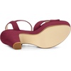 image:imageAllegra K Womens Platform Chunky Heels Slingback Sandals  Faux Suede Upper 41 inches Heels for Women Crisscross Strap Block Heel Summer Comfortable PlatformBurgundy