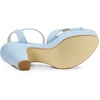 image:imageAllegra K Womens Platform Chunky Heels Slingback Sandals  Faux Suede Upper 41 inches Heels for Women Crisscross Strap Block Heel Summer Comfortable PlatformSky Blue