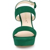 image:imageAllegra K Womens Platform Heel Slingback Chunky Green Heel Sandals 7 m US
