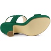 image:imageAllegra K Womens Platform Heel Slingback Chunky Green Heel Sandals 7 m US