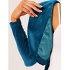 image:imageAllegra K Long Sleeve Velvet Shrug Top for Womens Open Front Cocktail Party Cropped Bolero CardiganPeacock Blue