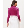 image:imageAllegra K Long Sleeve Velvet Shrug Top for Womens Open Front Cocktail Party Cropped Bolero CardiganRose Pink