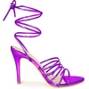 image:imageAllegra K Women Metallic Lace Up Open Toe Strappy Stiletto Heel Sandals  43inch stiletto heels ABS outsole Lace up strappy design Open toe Great for weddings parties datingPurple