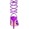 image:imageAllegra K Women Metallic Lace Up Open Toe Strappy Stiletto Heel Sandals  43inch stiletto heels ABS outsole Lace up strappy design Open toe Great for weddings parties datingPurple