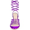 image:imageAllegra K Women Metallic Lace Up Open Toe Strappy Stiletto Heel Sandals  43inch stiletto heels ABS outsole Lace up strappy design Open toe Great for weddings parties datingPurple