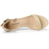 image:imageAllegra K Womens Ankle Strap Block Low Heel Sandal  Casual SandalsBeige