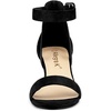 image:imageAllegra K Womens Ankle Strap Block Low Heel Sandal  Casual SandalsBlack