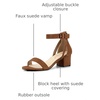 image:imageAllegra K Womens Ankle Strap Block Low Heel Sandal  Casual SandalsBrown