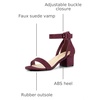 image:imageAllegra K Womens Ankle Strap Block Low Heel Sandal  Casual SandalsBurgundy