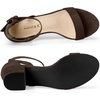 image:imageAllegra K Womens Ankle Strap Block Low Heel Sandal  Casual SandalsCoffee