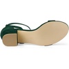 image:imageAllegra K Womens Ankle Strap Block Low Heel Sandal  Casual SandalsGreen
