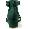 image:imageAllegra K Womens Ankle Strap Block Low Heel Sandal  Casual SandalsGreen