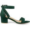 image:imageAllegra K Womens Ankle Strap Block Low Heel Sandal  Casual SandalsGreen