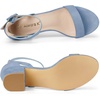 image:imageAllegra K Womens Ankle Strap Block Low Heel Sandal  Casual SandalsHaze Blue