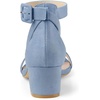 image:imageAllegra K Womens Ankle Strap Block Low Heel Sandal  Casual SandalsHaze Blue