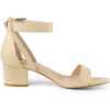 image:imageAllegra K Womens Ankle Strap Block Low Heel Sandal  Casual SandalsIvory White