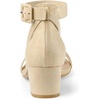 image:imageAllegra K Womens Ankle Strap Block Low Heel Sandal  Casual SandalsIvory White