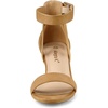 image:imageAllegra K Womens Ankle Strap Block Low Heel Sandal  Casual SandalsKhaki