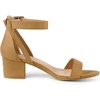 image:imageAllegra K Womens Ankle Strap Block Low Heel Sandal  Casual SandalsKhaki