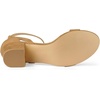 image:imageAllegra K Womens Ankle Strap Block Low Heel Sandal  Casual SandalsKhaki