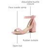 image:imageAllegra K Womens Ankle Strap Block Low Heel Sandal  Casual SandalsLight Pink