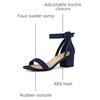 image:imageAllegra K Womens Ankle Strap Block Low Heel Sandal  Casual SandalsNavy Blue