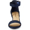 image:imageAllegra K Womens Ankle Strap Block Low Heel Sandal  Casual SandalsNavy Blue