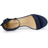 image:imageAllegra K Womens Ankle Strap Block Low Heel Sandal  Casual SandalsNavy Blue