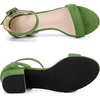 image:imageAllegra K Womens Ankle Strap Block Low Heel Sandal  Casual SandalsOlive Green