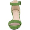 image:imageAllegra K Womens Ankle Strap Block Low Heel Sandal  Casual SandalsOlive Green